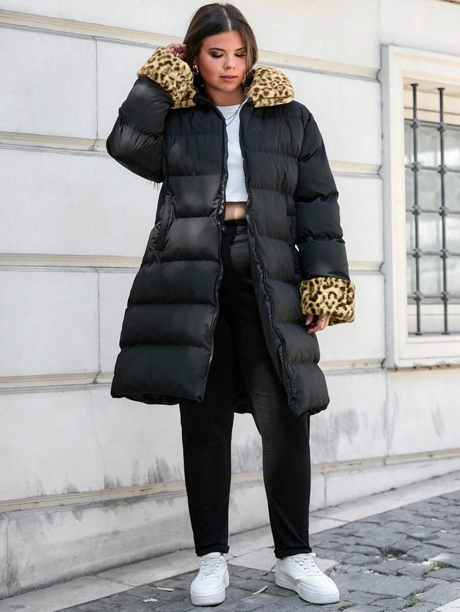 SHEIN CZARNA PIKOWANA KURTKA KAPTUR W01__52