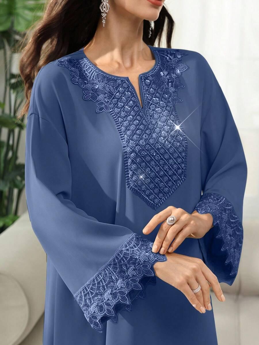 SHEIN NIEBIESKA MAXI SUKIENKA S06__S