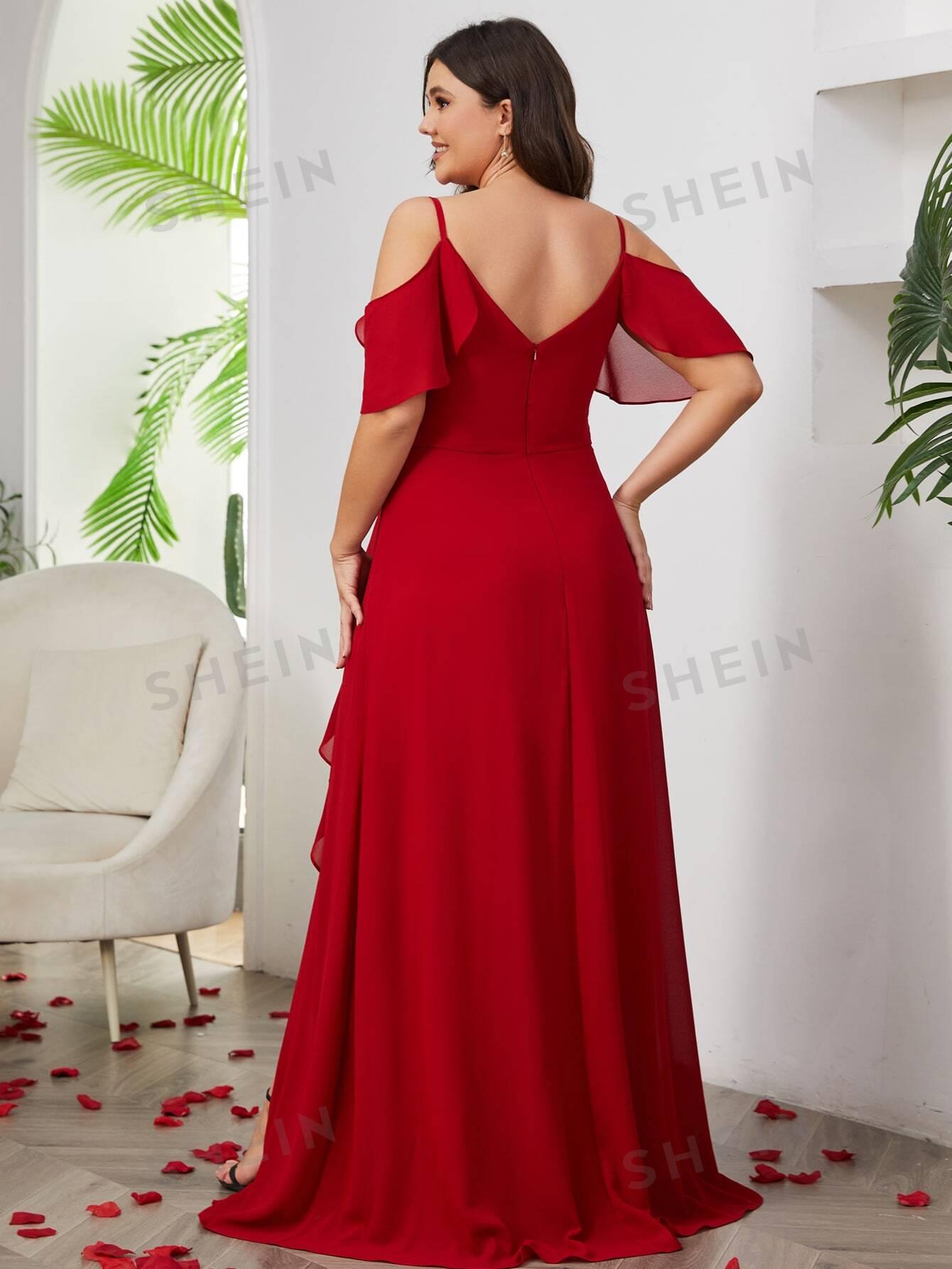 SHEIN CZERWONA MAXI SUKIENKA S06__XXL