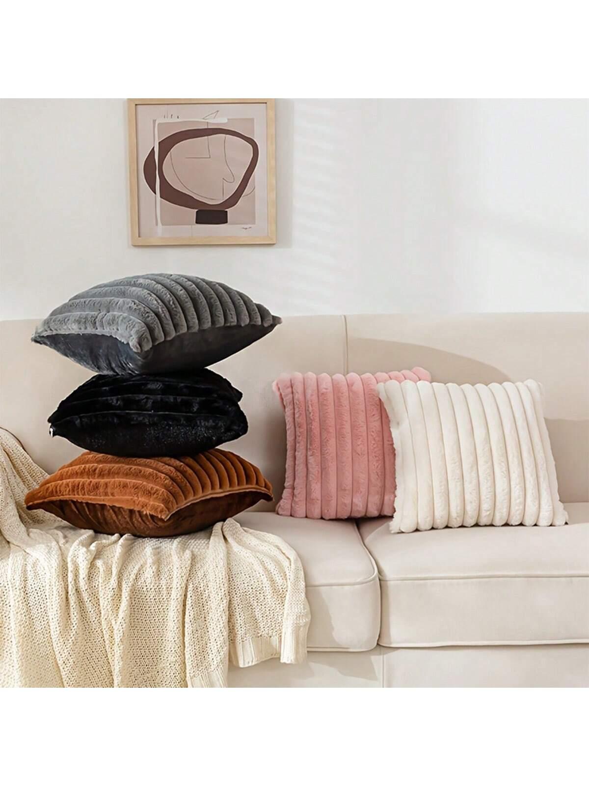 SHEIN BRĄZOWA POSZEWKA FUTRZANA S07__43X43