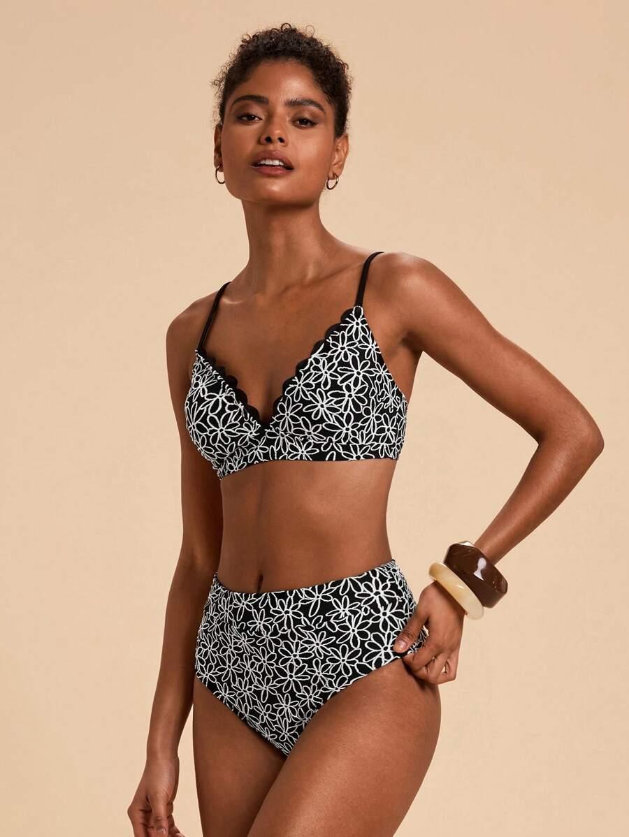 SHEIN DWUCZĘŚCIOWY STRÓJ KĄPIELOWY S09__L