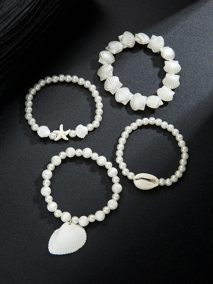 SHEIN BIAŁA BRANSOLETKA 3-PACK S07