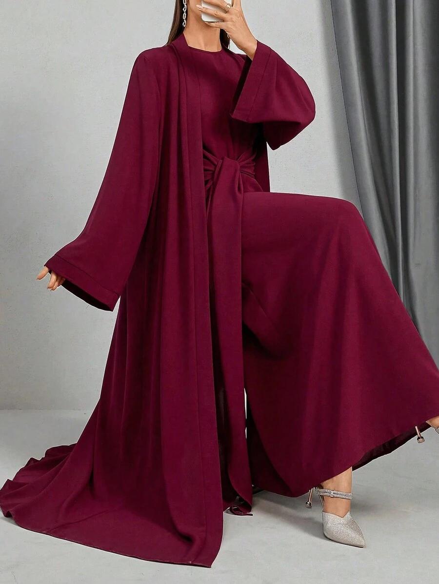 SHEIN CZERWONY KOMPLET SUKIENKA NARZUTKA S06__S