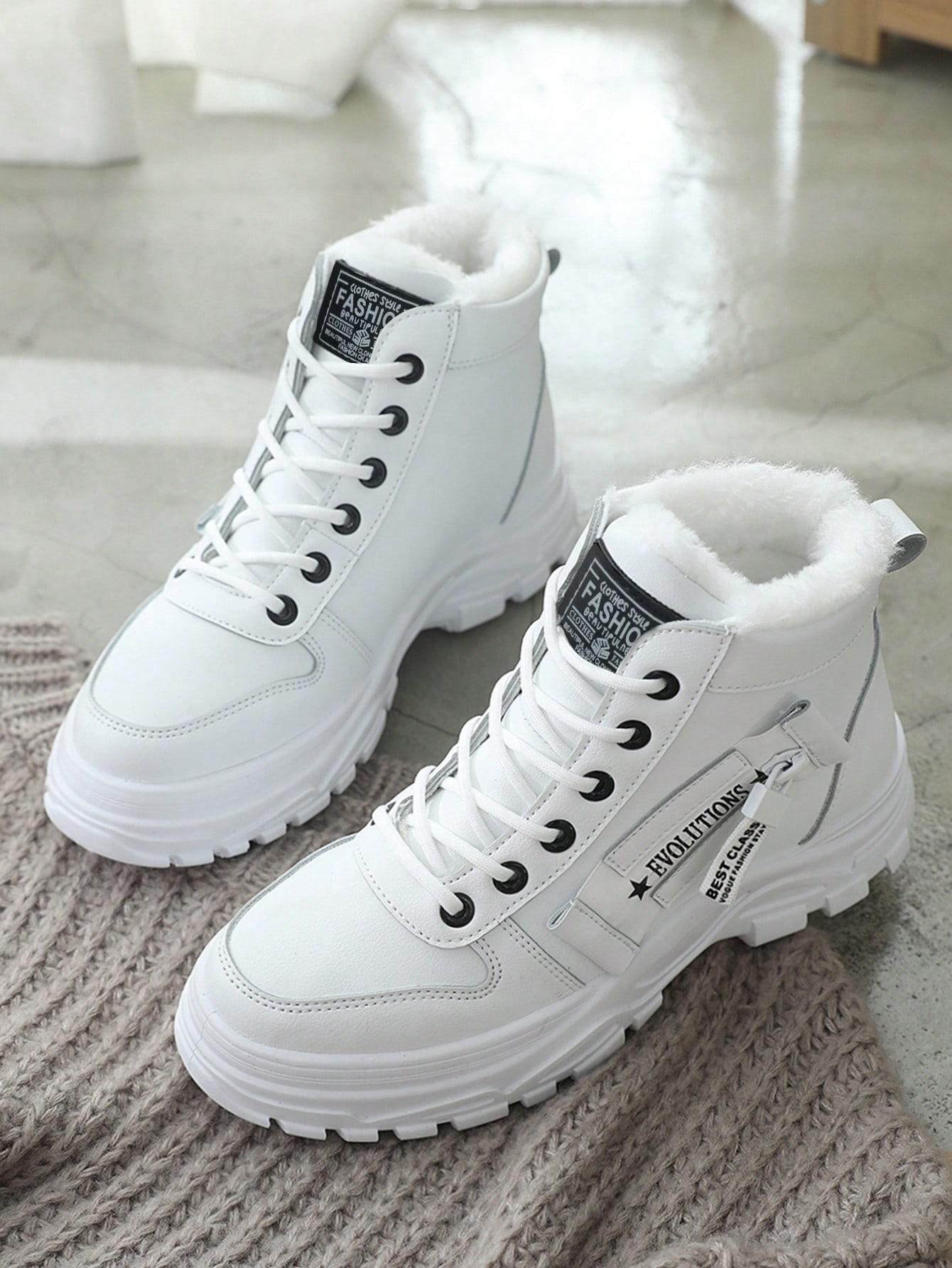 SHEIN BIAŁE OCIEPLANE BUTY SPORTOWE W01__38