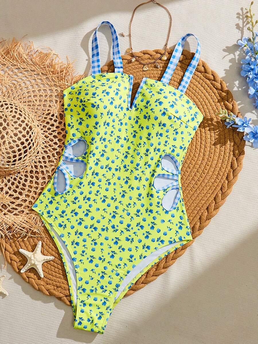 SHEIN JEDNOCZĘŚCIOWY STRÓJ KĄPIELOWY S09__S