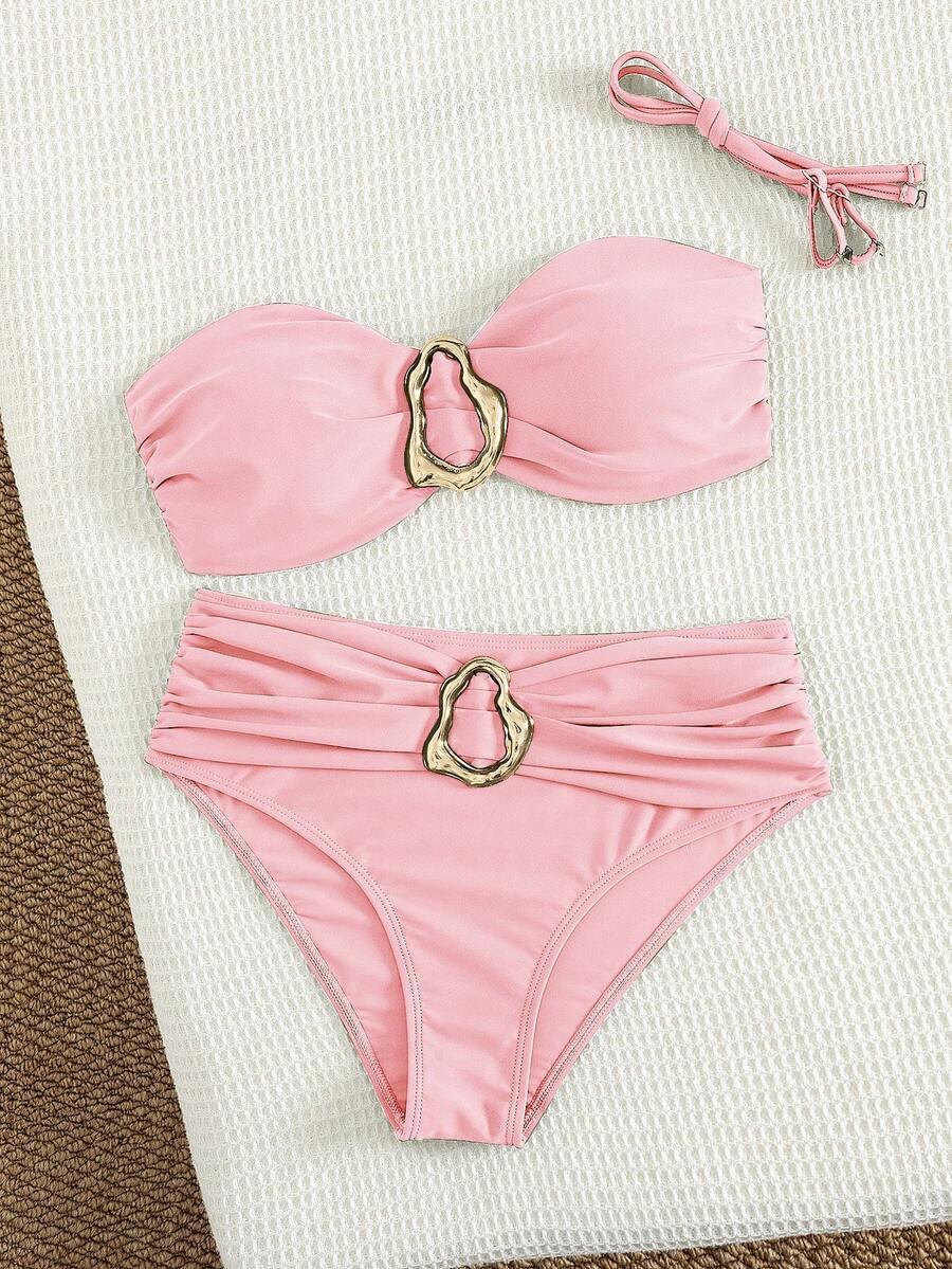 SWIM BASICS DWUCZĘŚCIOWY STRÓJ KĄPIELOWY ZDOBIENIE S09__M