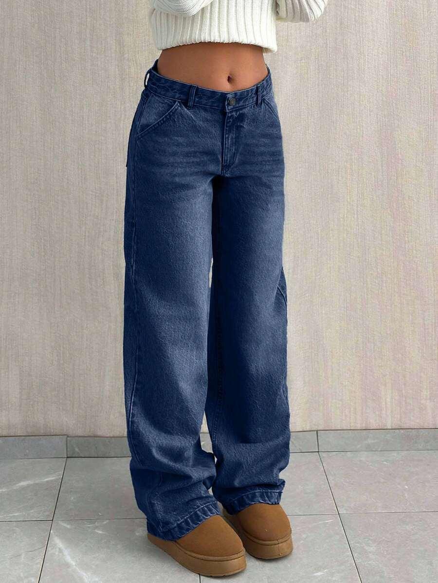 SHEIN SPODNIE JEANS NISKI STAN S06__M