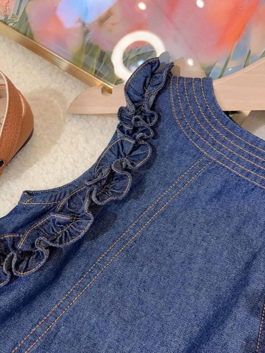 SHEIN GRANATOWA SUKIENKA JEANS S06__100