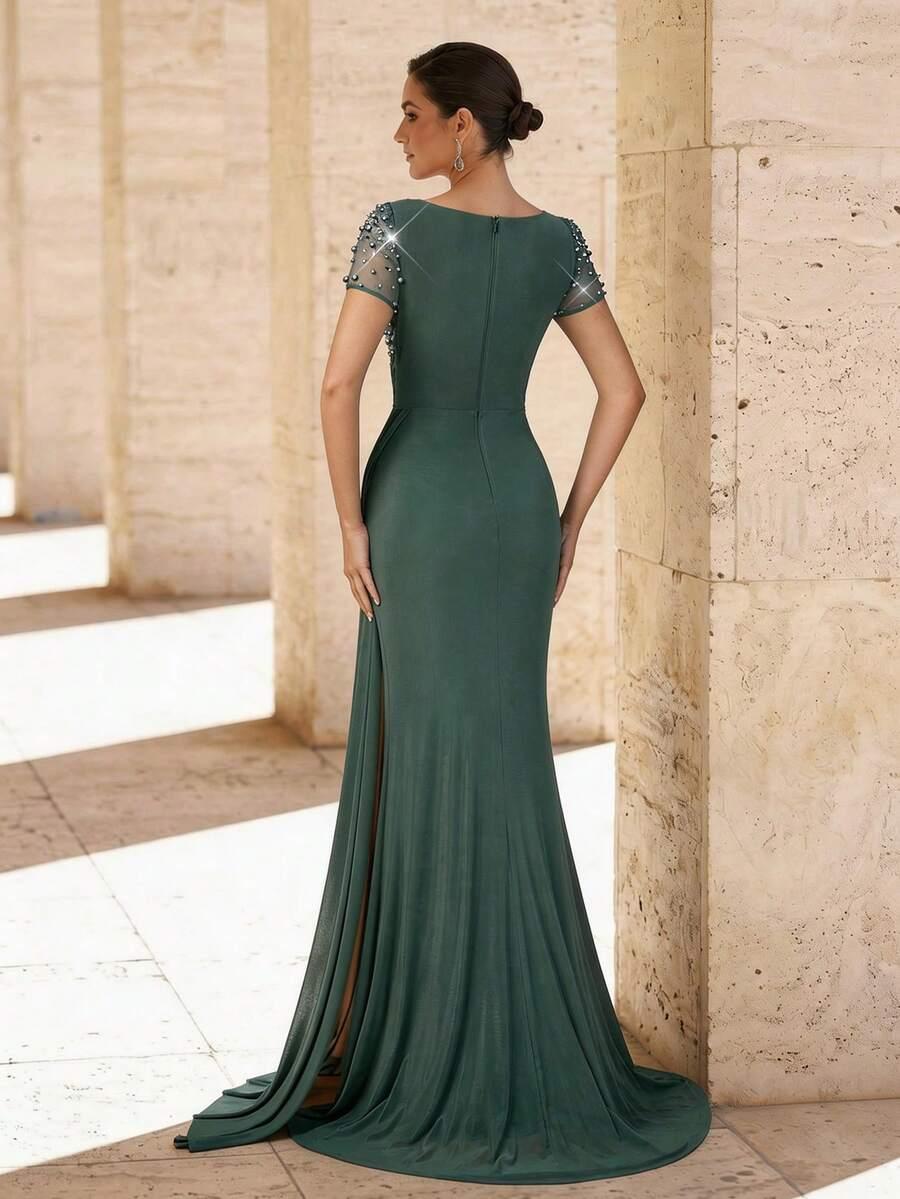 SHEIN ZIELONA MAXI SUKIENKA S06__S