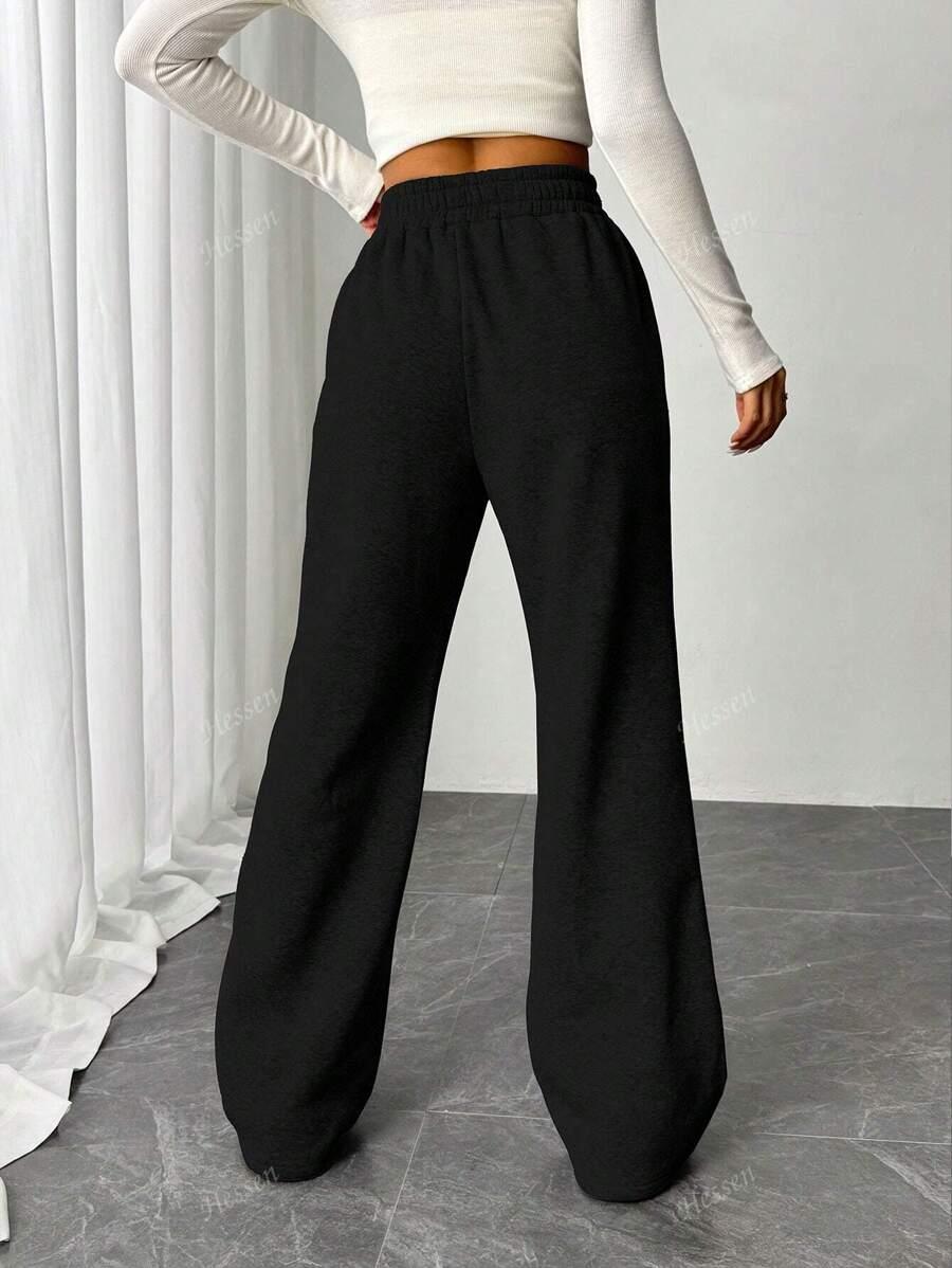 SHEIN CZARNE SPODNIE DRESOWE CASUAL S06__L