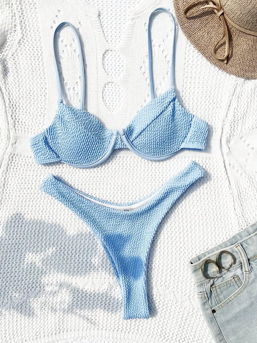 SHEIN DWUCZĘŚCIOWY STRÓJ KĄPIELOWY S09__L