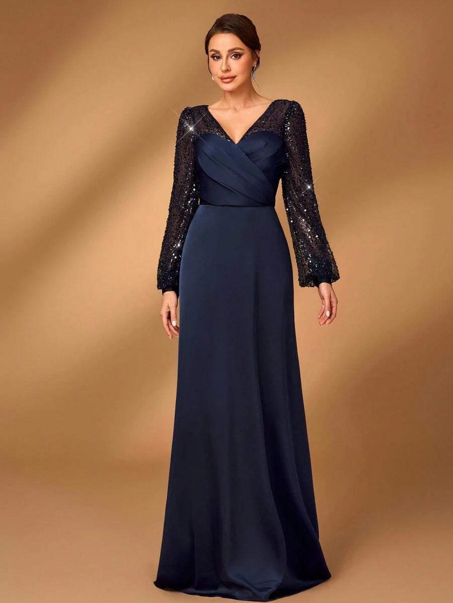 SHEIN GRANATOWA MAXI SUKIENKA S06__XL