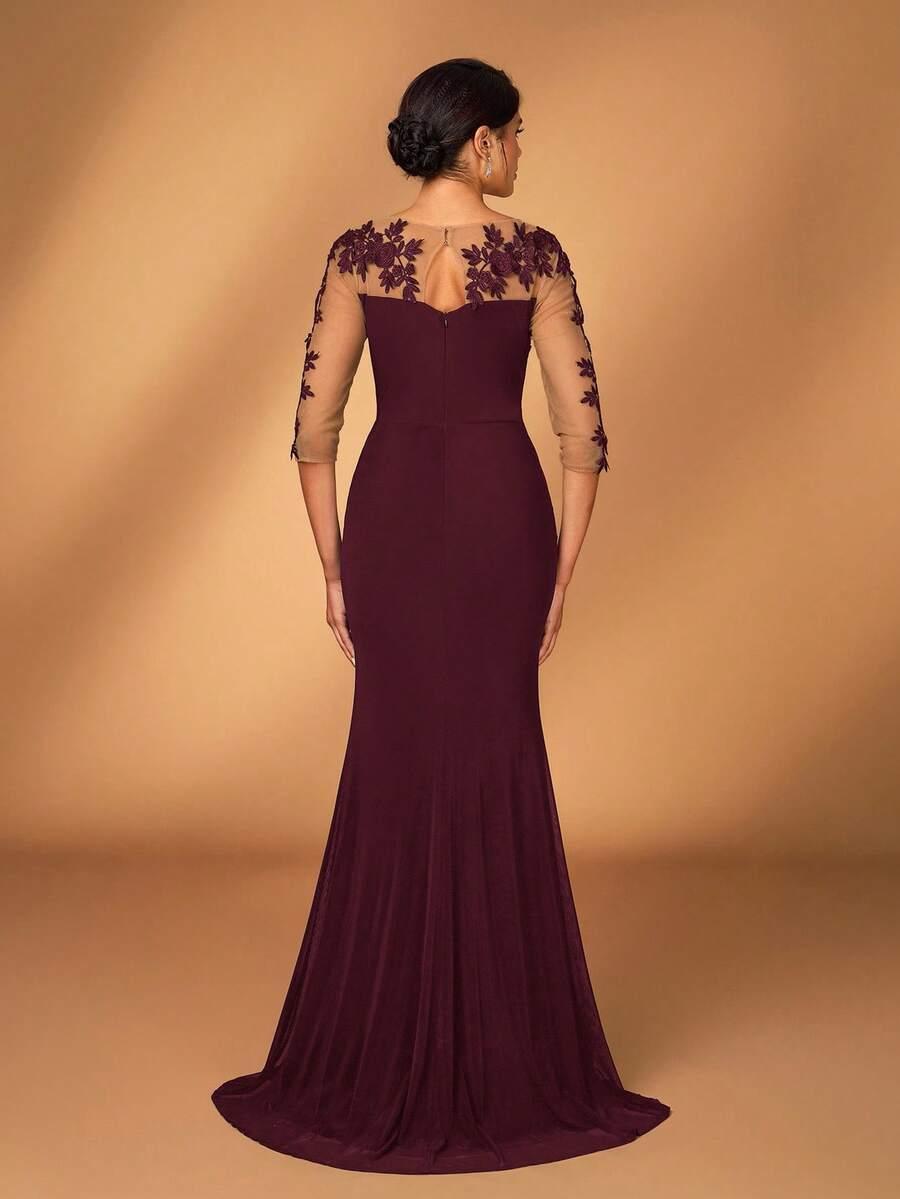 SHEIN BORDOWA MAXI SUKIENKA S06__XXL