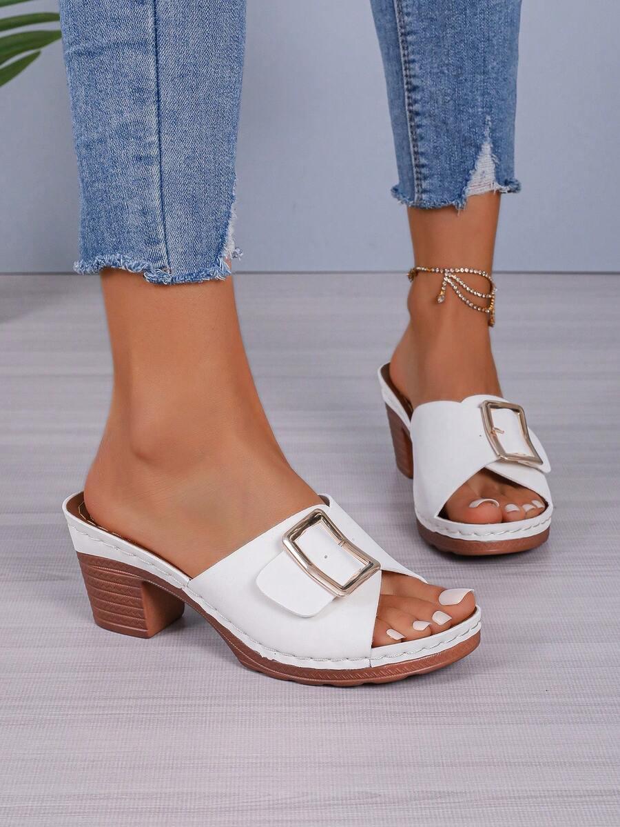 SHEIN BIAŁE KLAPKI OBCAS S06__40,5