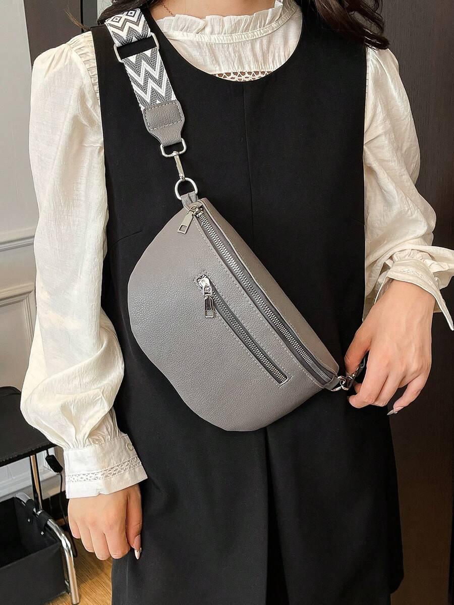 SHEIN SZARA TOREBKA IMITACJA SKÓRY S07__17X25CM