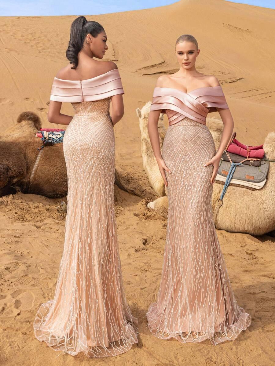 FAERIESTY RÓŻOWA MAXI SUKIENKA S06__S