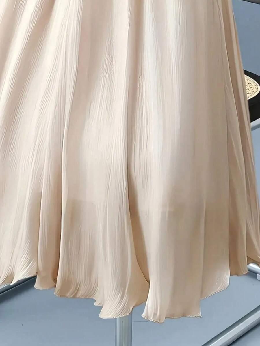 SHEIN BEŻOWA MAXI SPÓDNICA S06__L