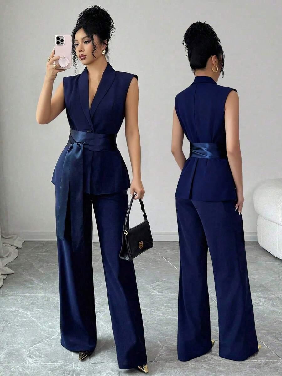 SHEIN KAMIZELKA SPODNIE KOMPLET S06__XXL