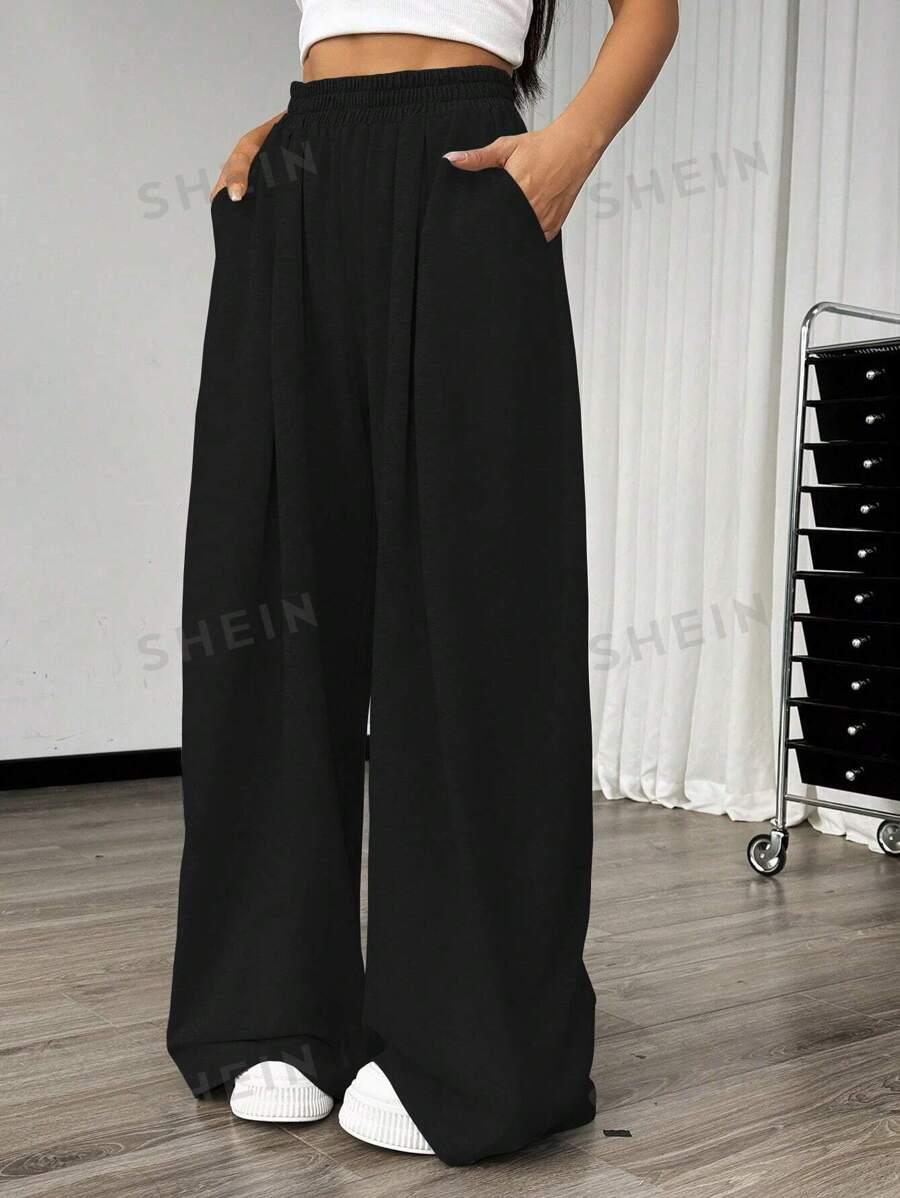 SHEIN CZARNE SPODNIE DRESOWE S06__M