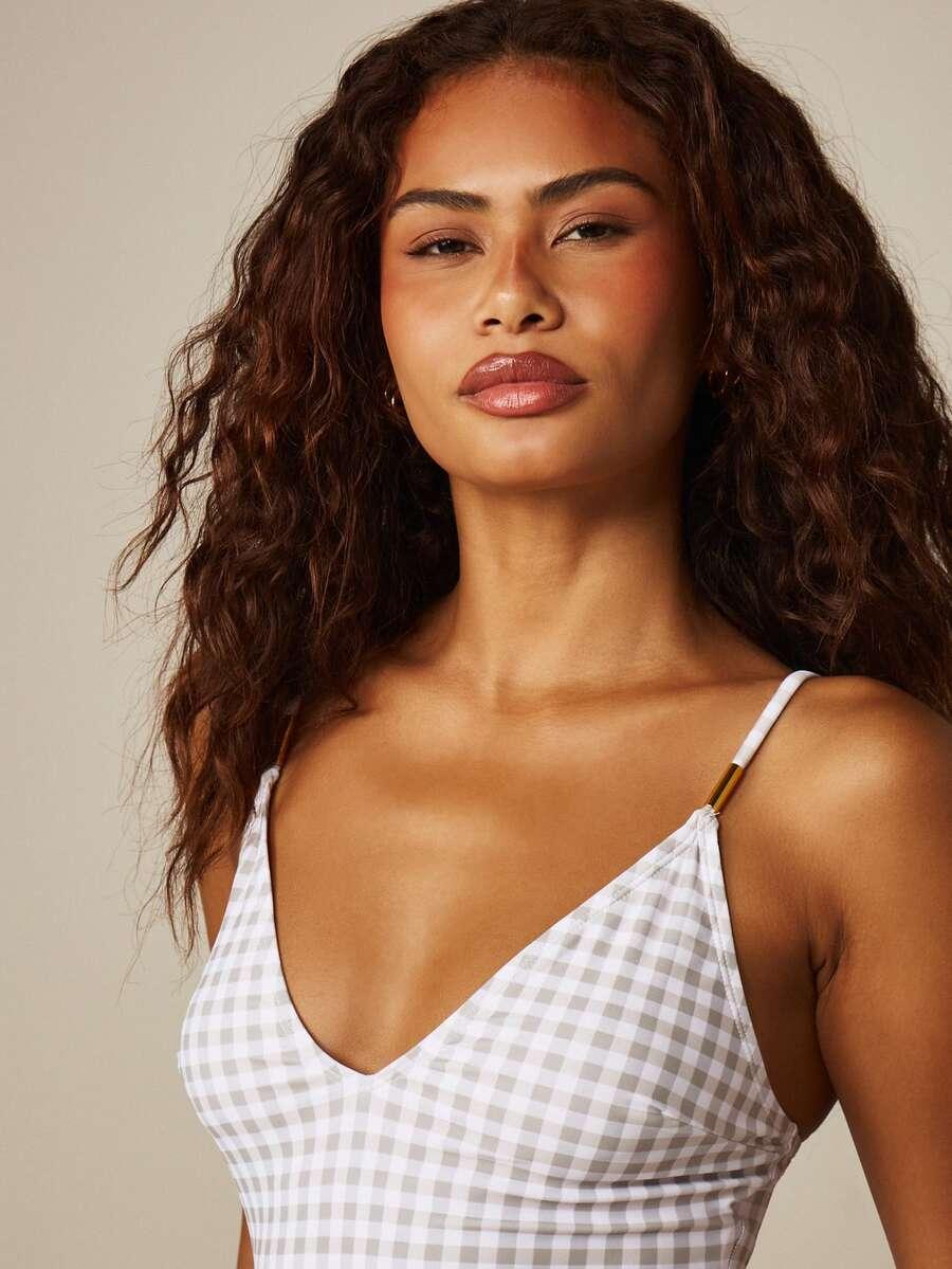 MISSGUIDED JEDNOCZĘŚCIOWY STRÓJ KĄPIELOWY KRATKA S09__XS