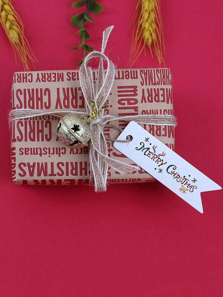 SHEIN ŚWIĄTECZNE BILECIKI DO PREZENTÓW 100SZT BDD__7X2CM
