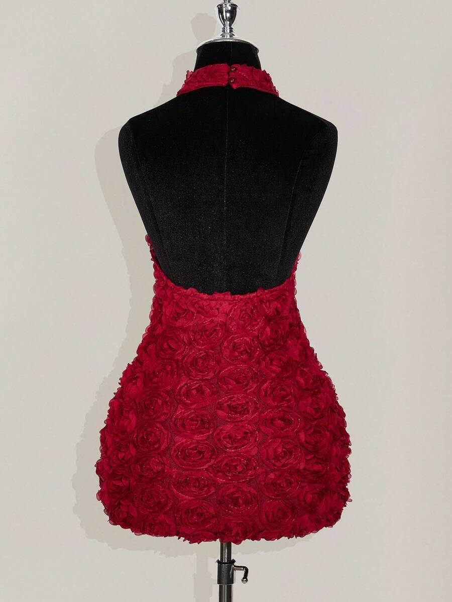 SHEIN CZERWONA MINI SUKIENKA S06__M