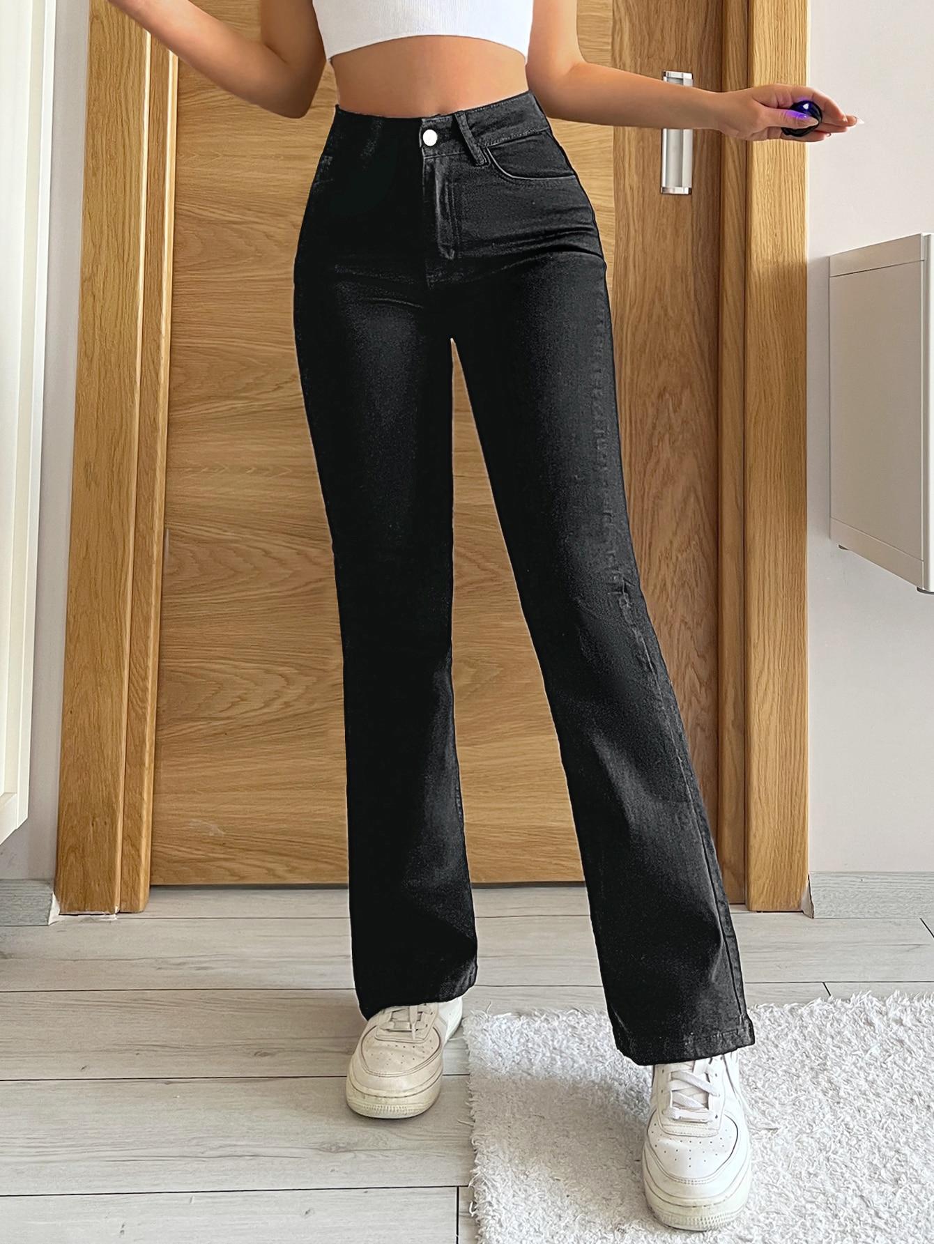 SHEIN CZARNE SPODNIE JEANS S06__S