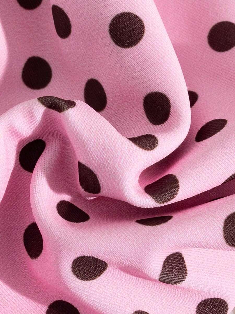 SHEIN GÓRA OD BIKINI WZÓR GROSZKI S09__M