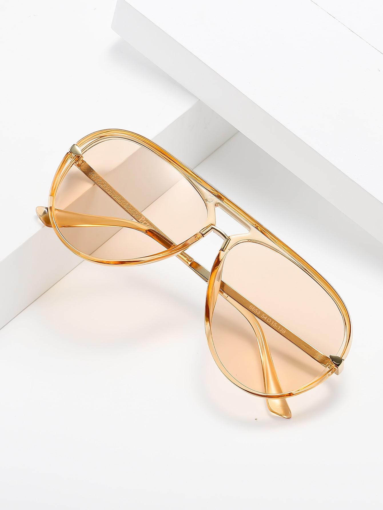 SHEIN BEŻOWE OKULARY PRZECIWSŁONECZNE S07
