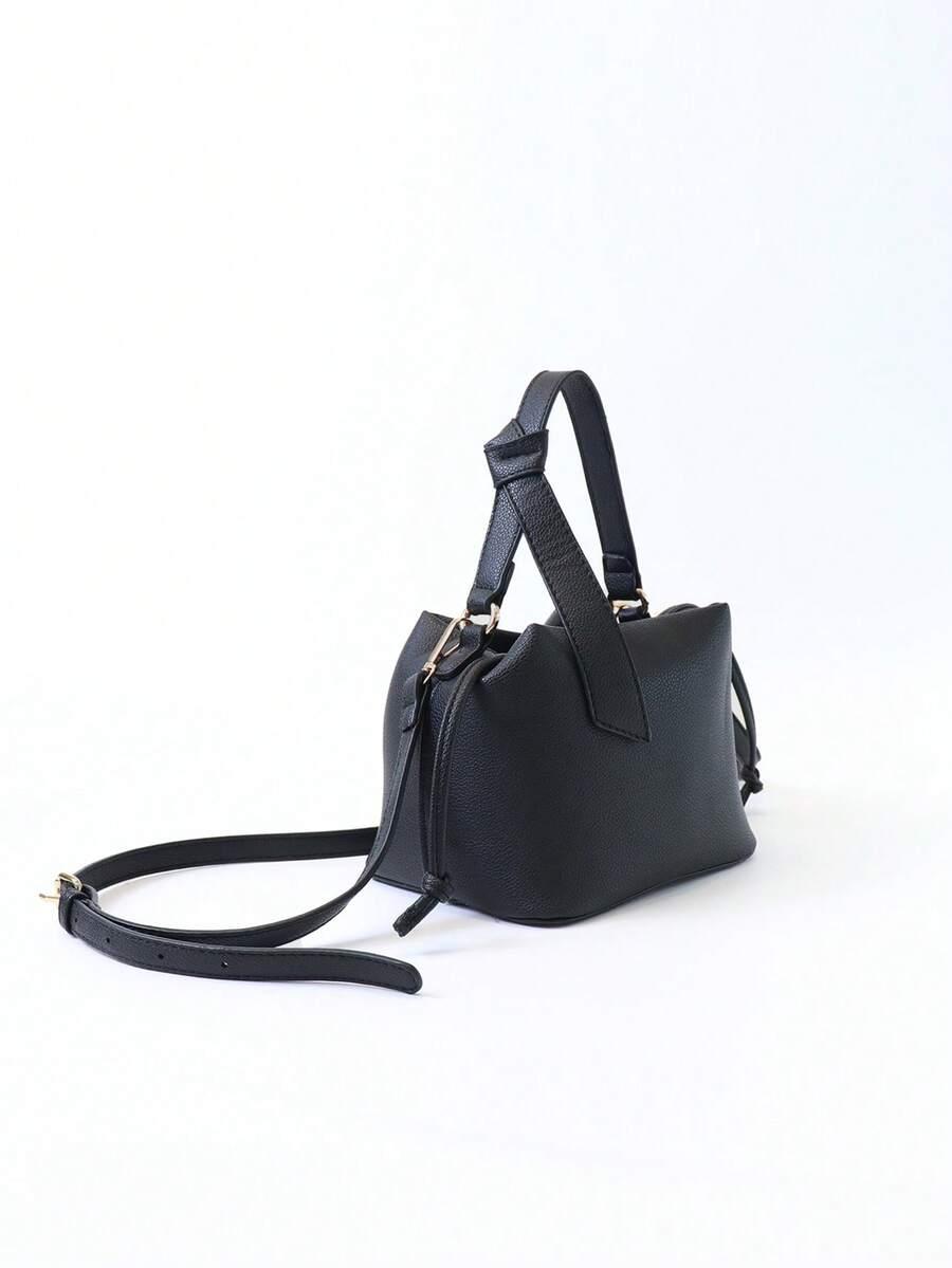 SHEIN CZARNA TOREBKA IMITACJA SKÓRY S07__15X18CM