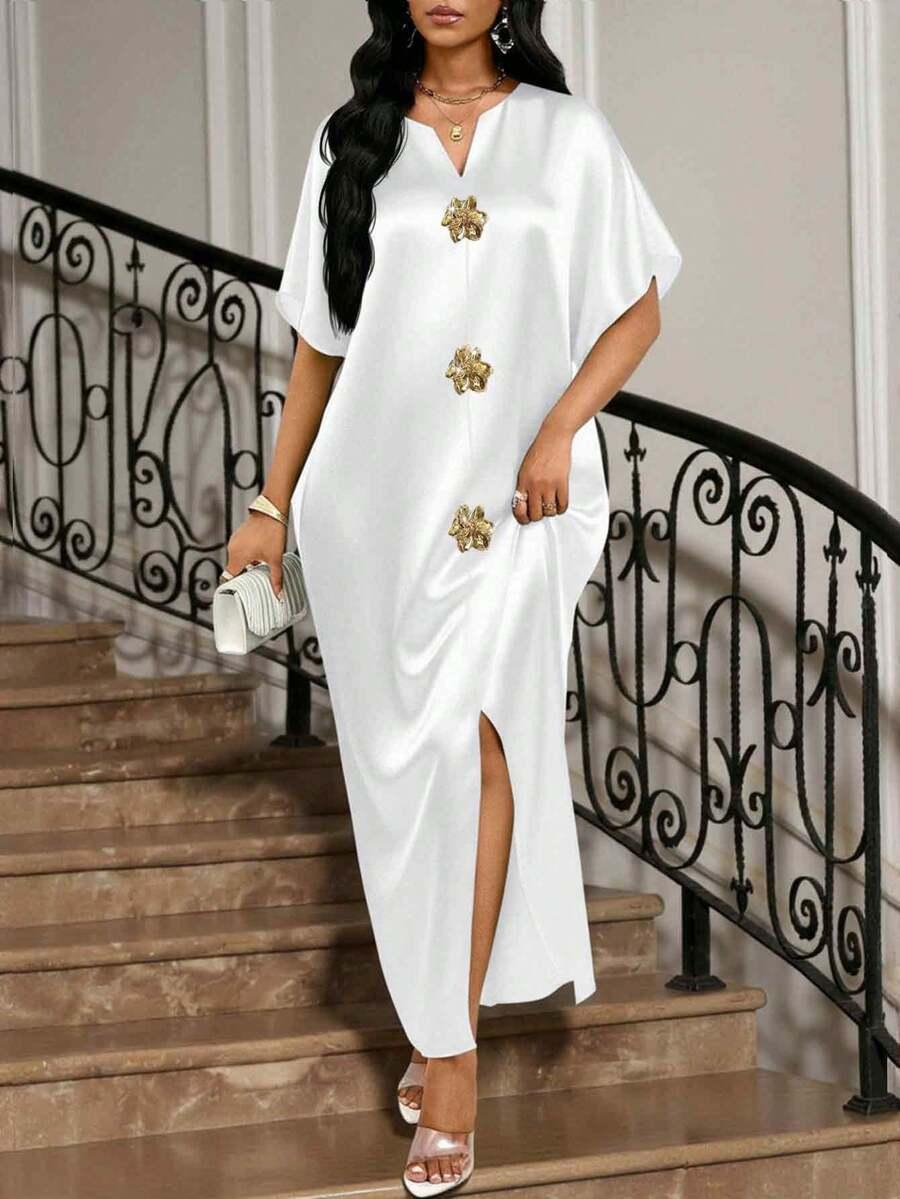 SHEIN BIAŁA MAXI SUKIENKA S06__L