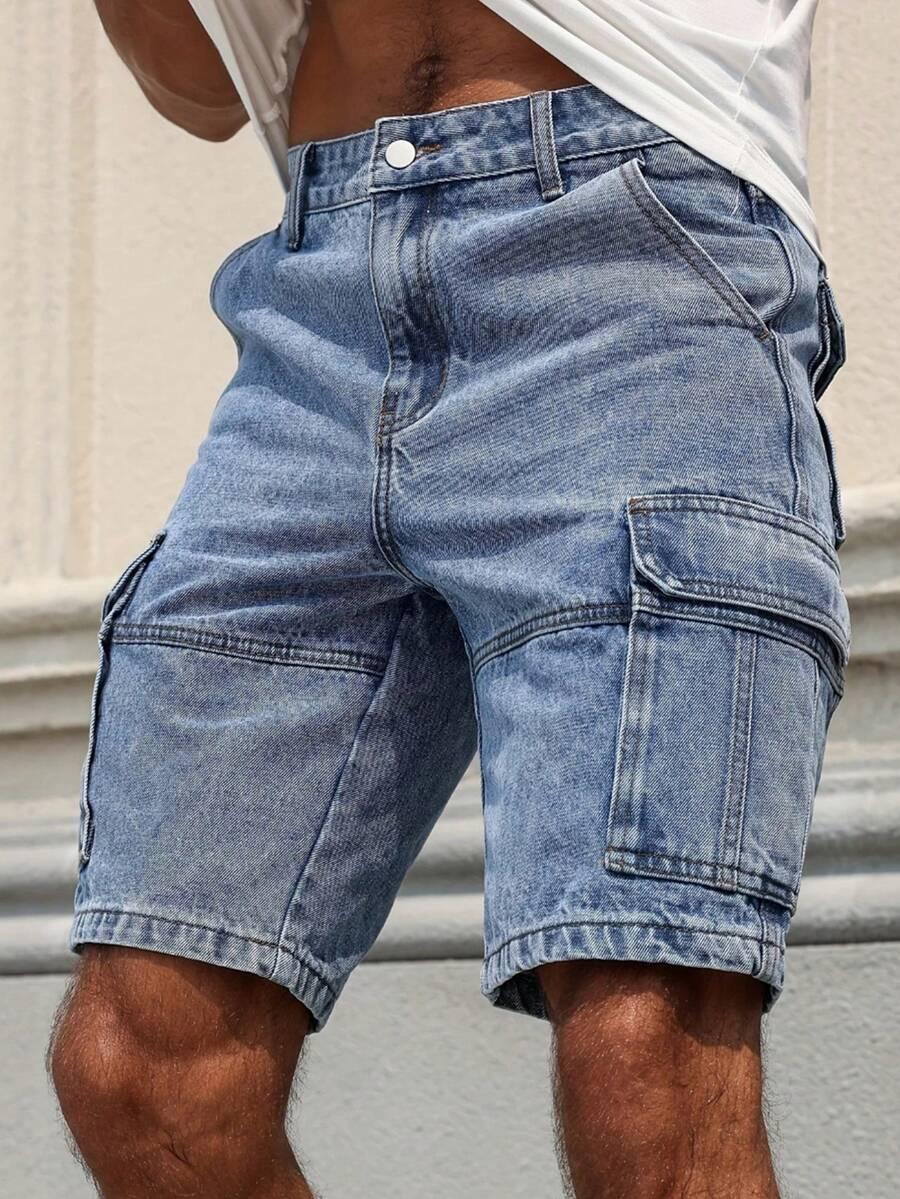 SHEIN SPODENKI JEANS KIESZENIE PK01__L