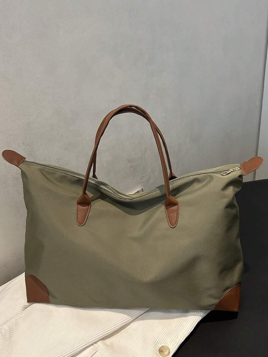 SHEIN KLASYCZNA ZIELONA TORBA NA RAMIĘ S07__46X17X30CM
