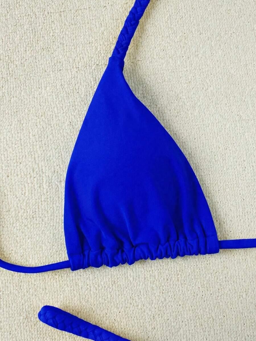 SHEIN NIEBIESKI DWUCZĘŚCIOWY STRÓJ KĄPIELOWY S09__S
