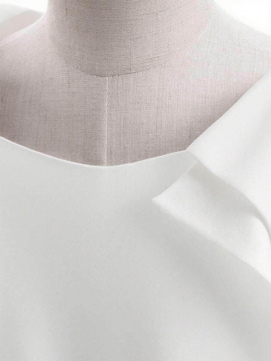 SHEIN BIAŁA SUKIENKA MARSZCZENIA S06__146/152