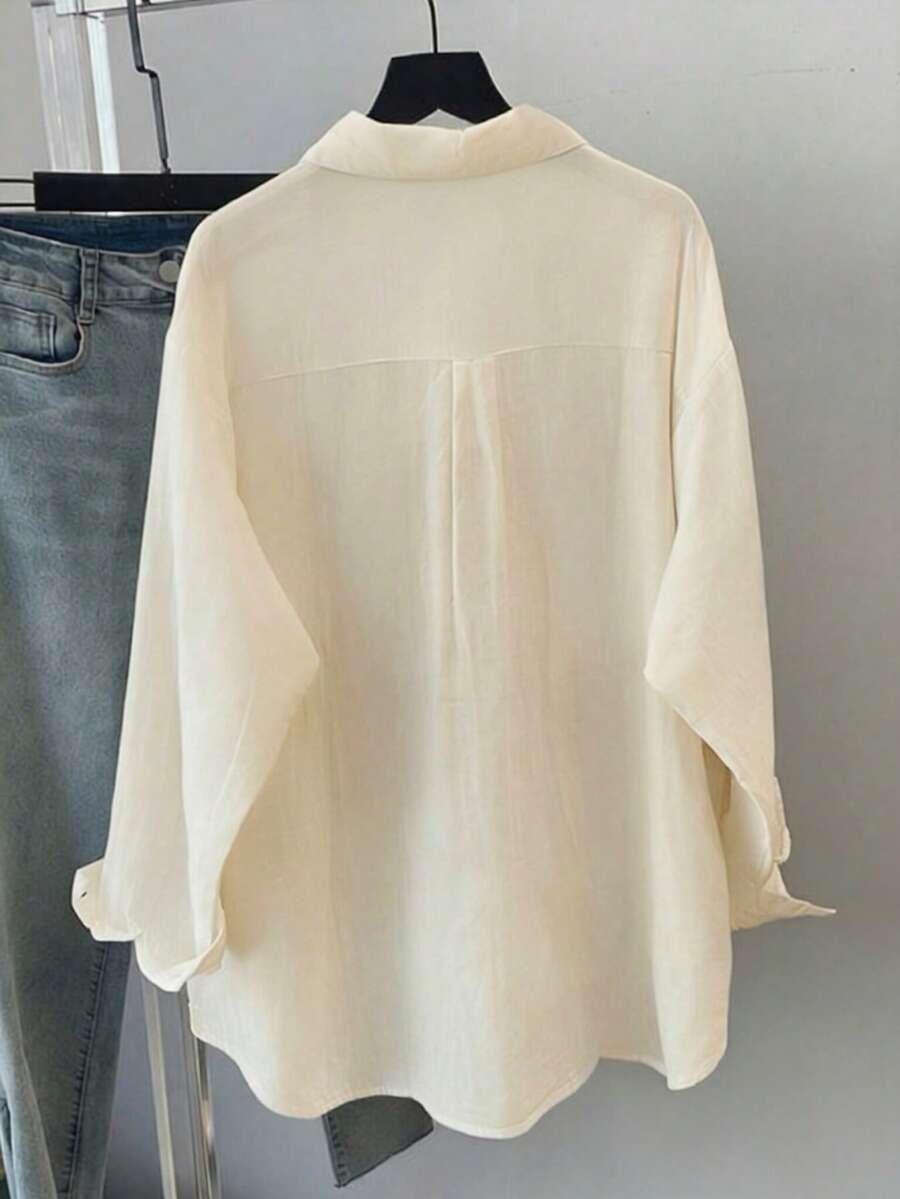 SHEIN KOSZULA DŁUGI RĘKAW KIESZENIE PK01__M
