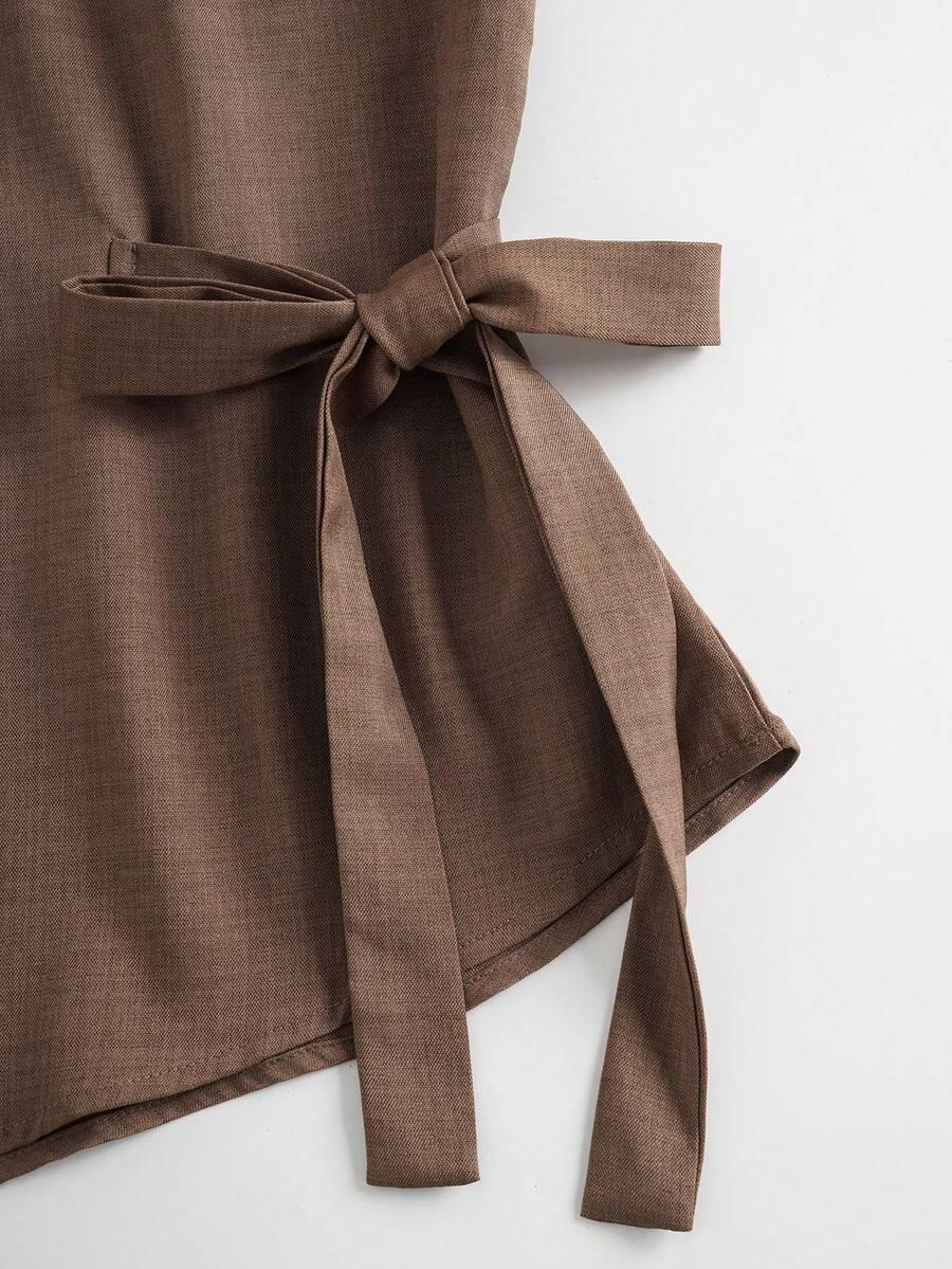 SHEIN ASYMETRYCZNA BLUZKA DŁUGI RĘKAW S06__L