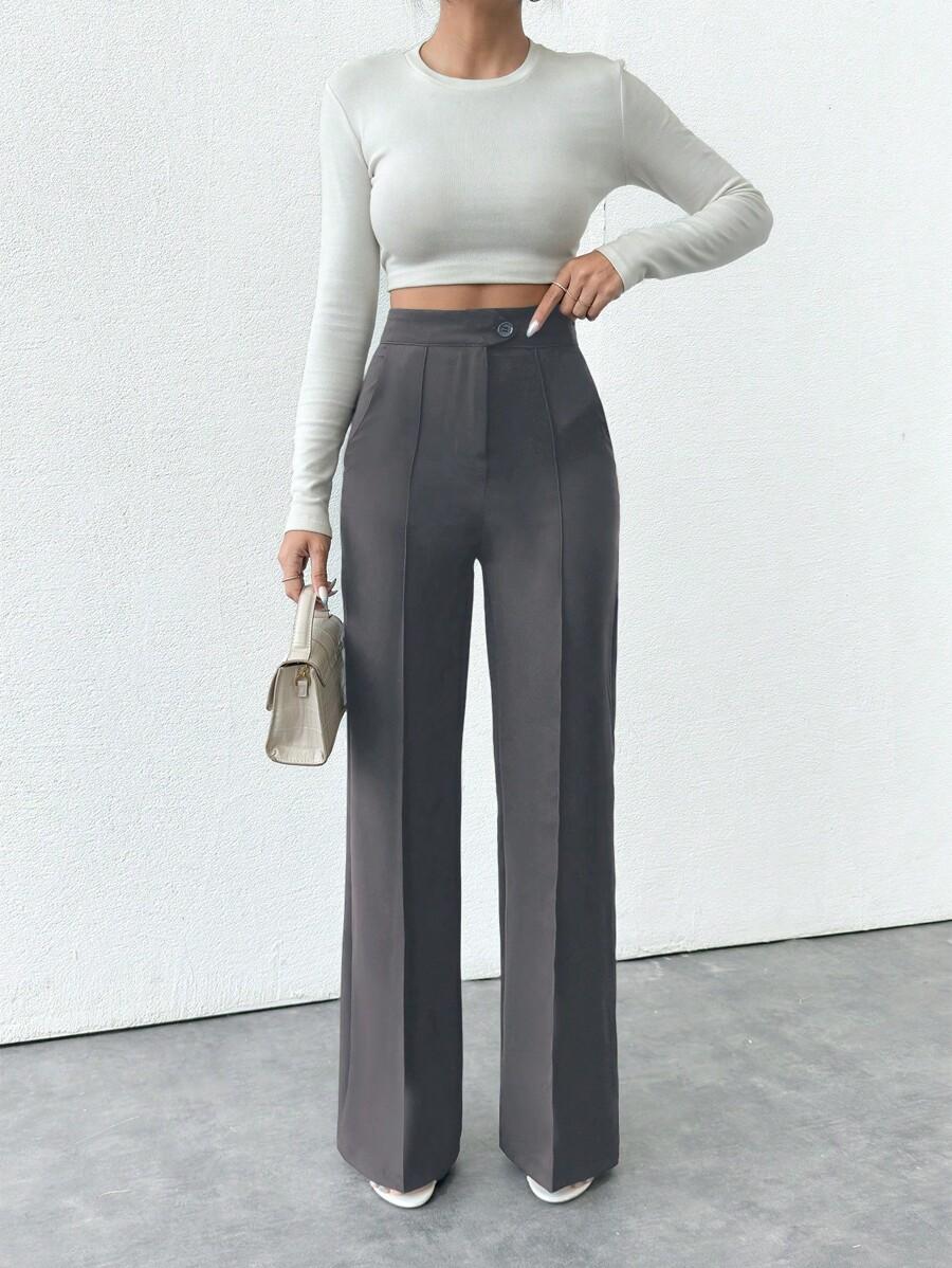 SHEIN SZARE ELEGANCKIE SPODNIE S06__S