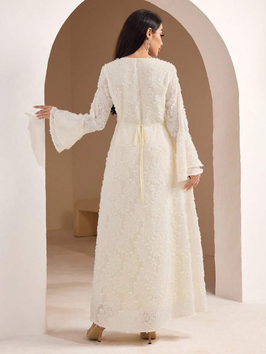 VEILORIE KREMOWA MAXI SUKIENKA S06__M