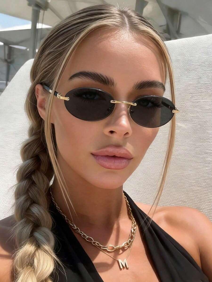 SHEIN CZARNE OKULARY PRZECIWSŁONECZNE S07