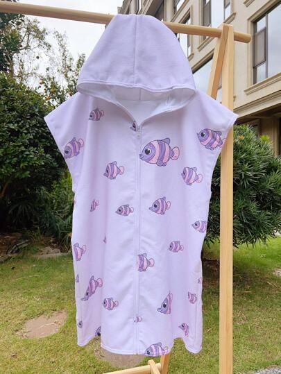 SHEIN RĘCZNIK PLAŻOWY ZAMEK KAPTUR S07__85X63