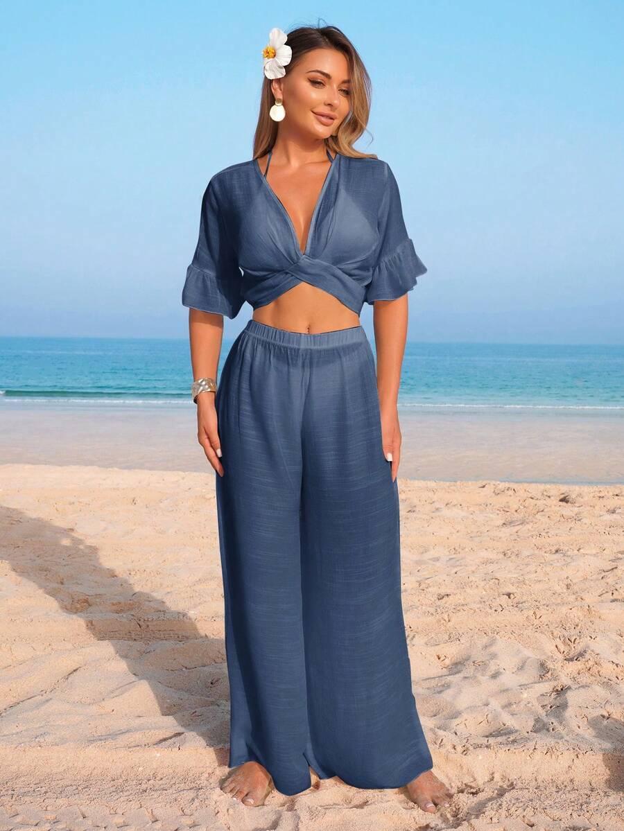 SWIM VCAY TOP SPODNIE KOMPLET S09__L