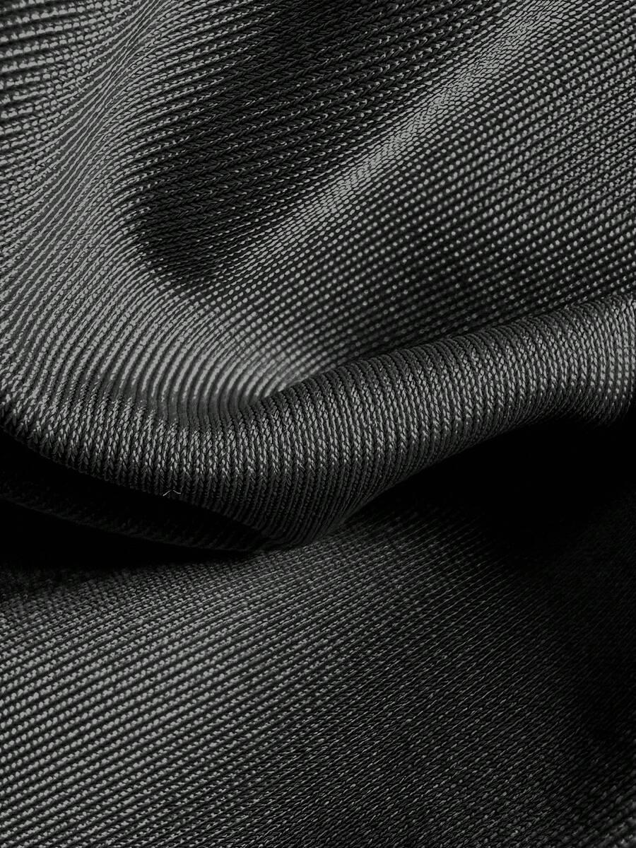 SHEIN CZARNY DWUCZĘŚCIOWY STRÓJ KĄPIELOWY ZDOBIENIE KORALIKI S09__M