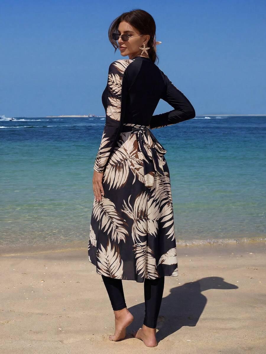 SHEIN DWUCZĘŚCIOWY STRÓJ KĄPIELOWY PAREO S09__M