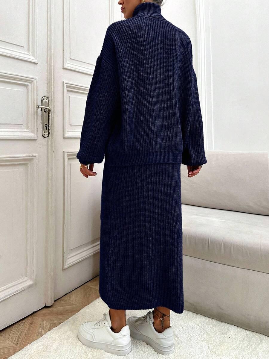 SHEIN SWETER SPÓDNICA KOMPLET S06__S