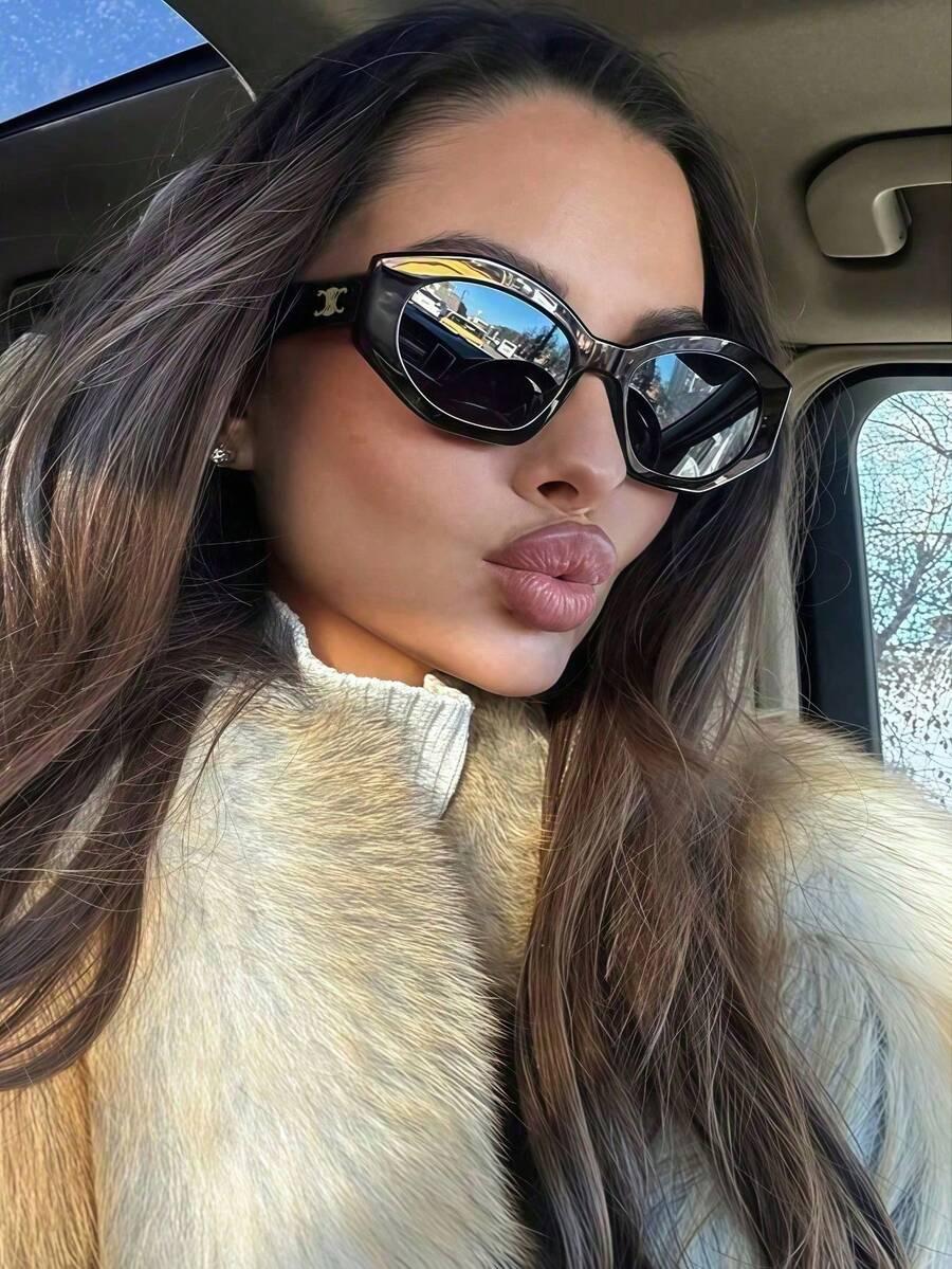 SHEIN CZARNE OKULARY PRZECIWSŁONECZNE S07__