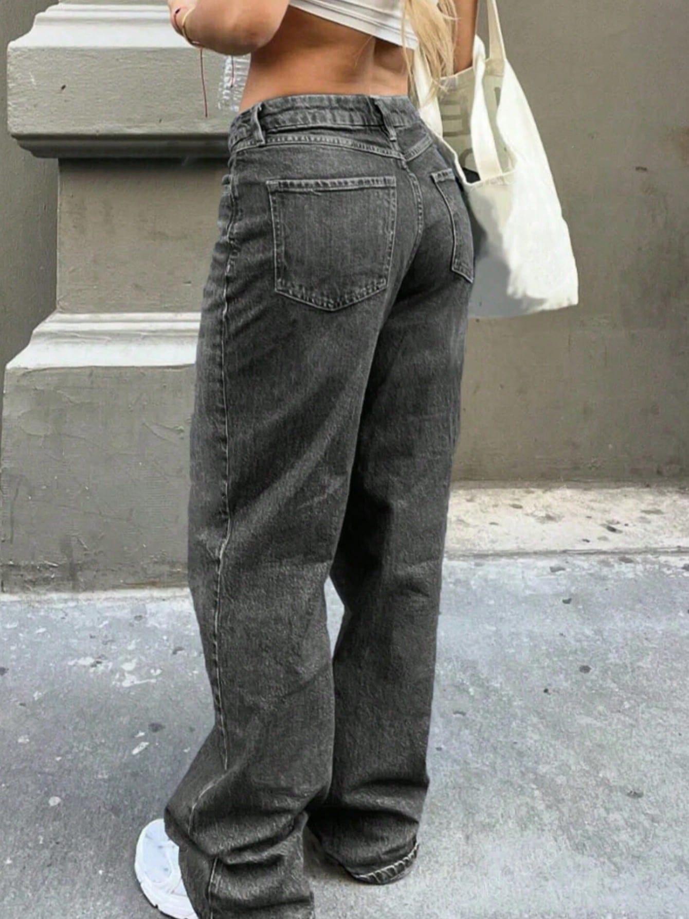 SHEIN SZARE SPODNIE JEANS S06__166-170