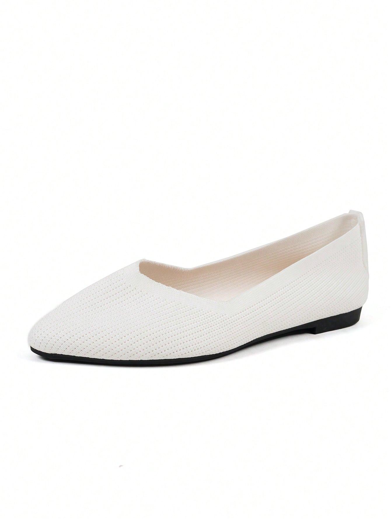 SHEIN BIAŁE BALERINY SZPIC S06__43