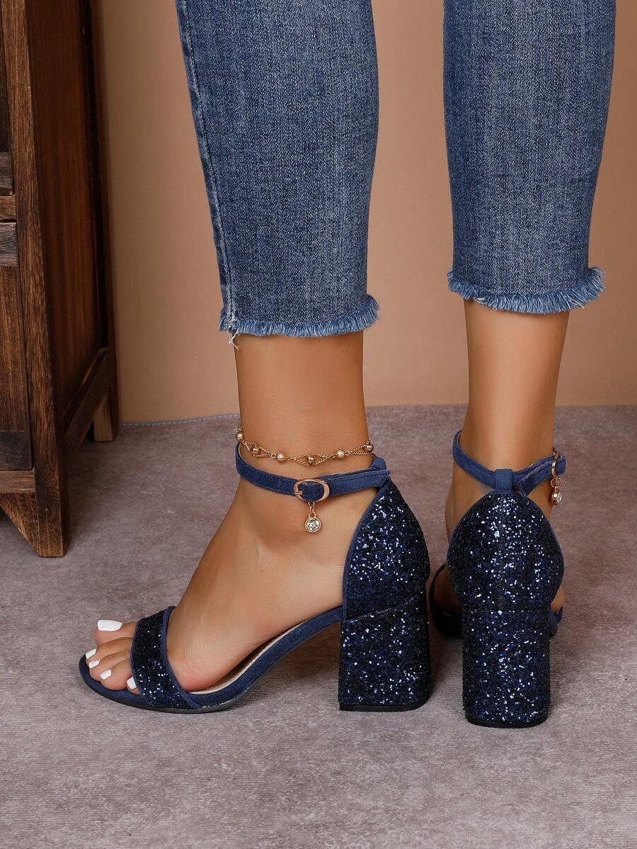 SHEIN GRANATOWE SANDAŁY OBCAS S06__39.5