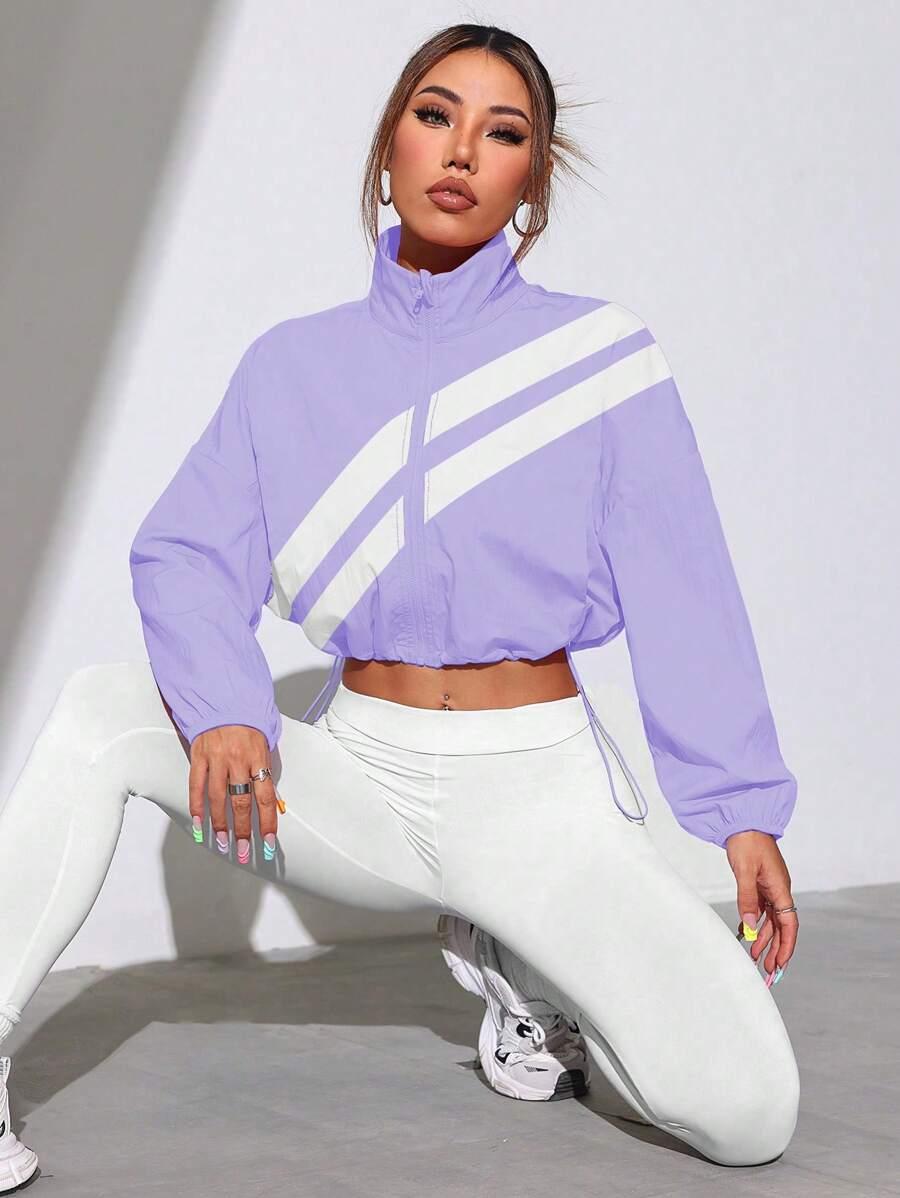 SHEIN FIOLETOWA KURTKA ZAMEK S06__L